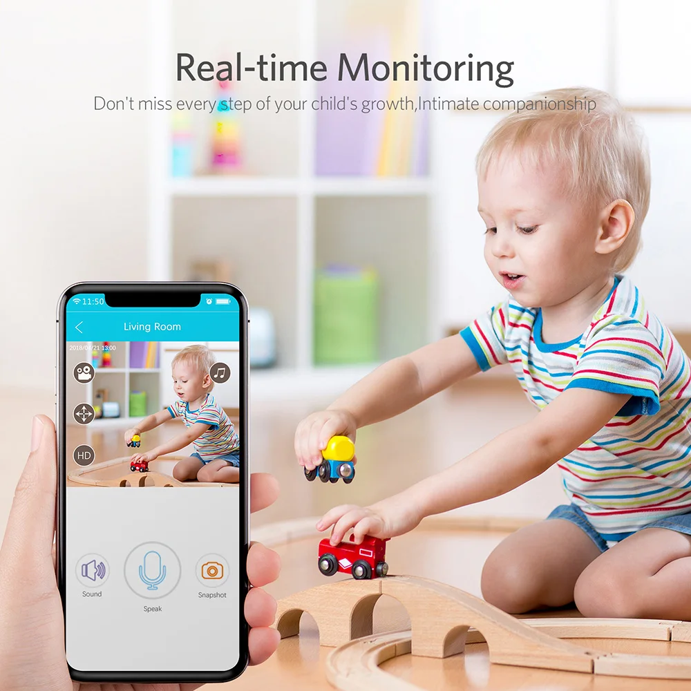 kebidumei 2.4 inch High Resolution Baby Monitor Infrared Night Vision Wireless Video Sleeping | Безопасность и защита