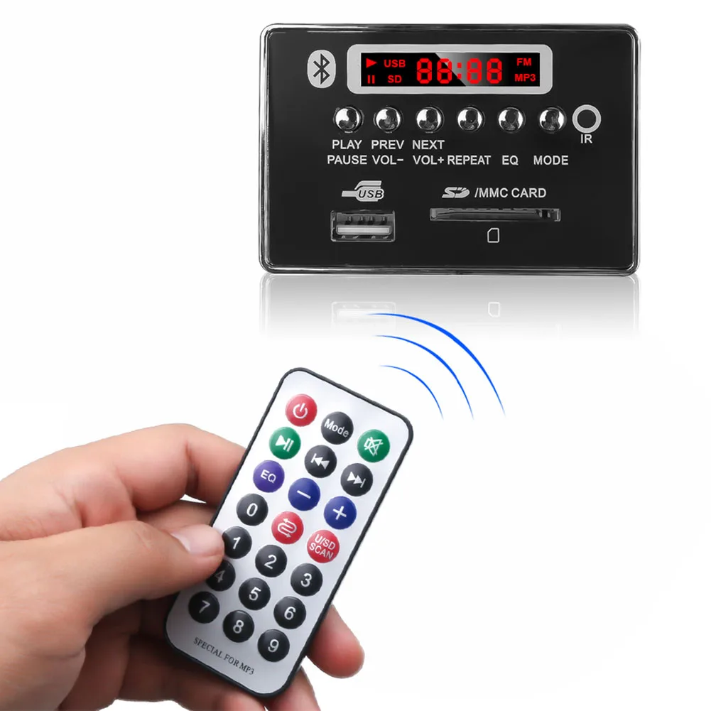 12V Дистанционное Управление Беспроводной USB Интерфейс FM PCBA аудио легкий декодер
