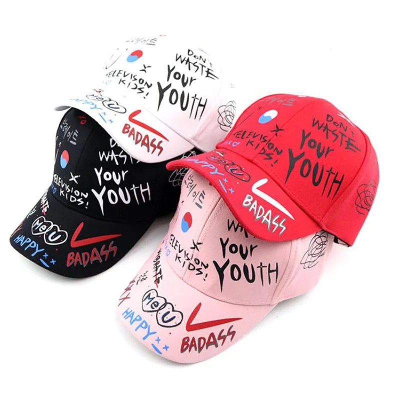 

Бейсболка Doitbest Детская в Корейском стиле, шапка в стиле хип-хоп с граффити для мальчиков и девочек, кепка на весну, летняя