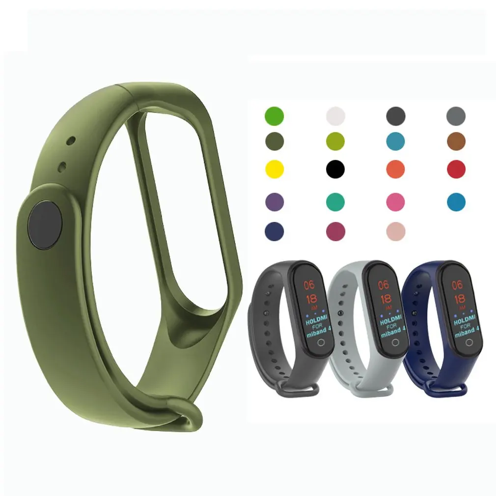 Для Xiaomi Mi Band 3/4 сменный спортивный силиконовый ремешок браслет для женщин и