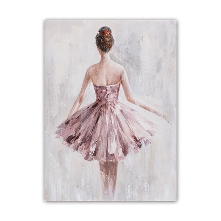 

Без рамки ручная роспись Современная сексуальная женщина Танцующая балерина Настенный декор Искусство Ручная работа девушка картина масл...