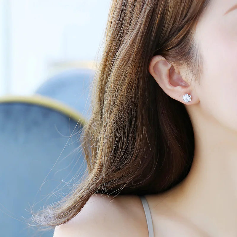 Модные серьги для девочек Блестящий кубический циркон ювелирные изделия