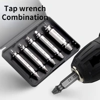 damaged screw extractor drill bit double side drill out broken screw bolt remover extractor tools set easily take out