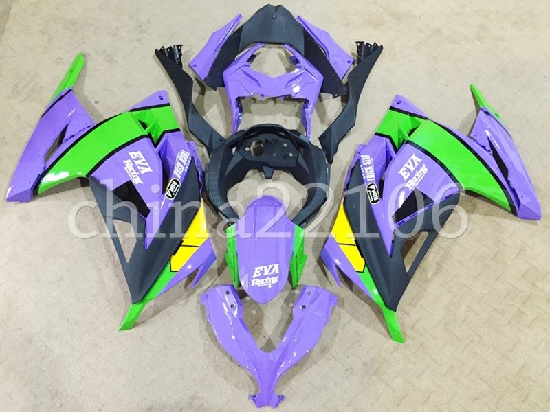 

New ABS Motorcycle Fairings kit Fit for KAWASAKI Ninja 300 2013---2019 EX300 13 14 15 16 17 18 Bodywork set green purple