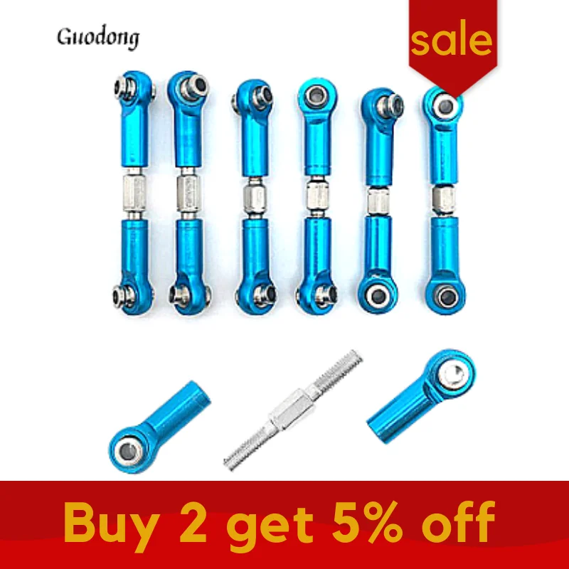 6 шт. Регулируемая металлическая Тяговая тяга передняя/задняя Серводвигатель для