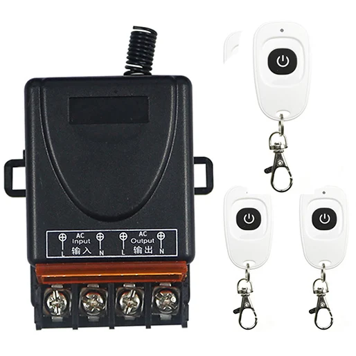 AC 110V 220 V 1CH 1 CH Wireless RF Remote Control Light Switch 10A Relay Output Radio Receiver Module+one-button Transmitter |