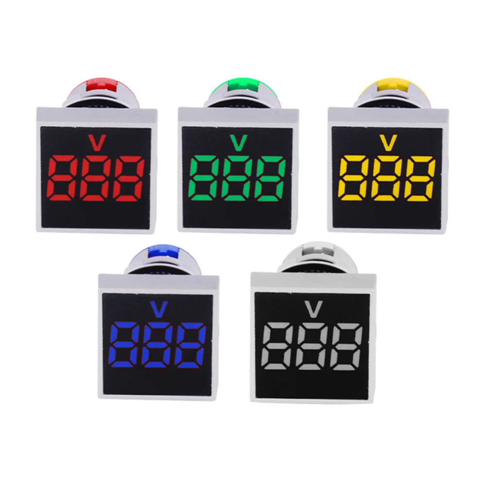 22 мм AD16 22DSV переменного тока 60 500V Мини Напряжение метр светодиодный цифровой