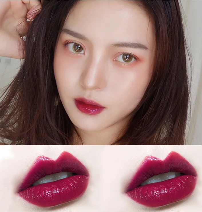 OSW Mirror Surface Lip Gloss Tint Lips Makeup 5 Colors Liquid Lipstick Lasting Moisturizing Non-stick Cup Lip Glaze TSLM2