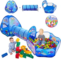 3 in 1 portable toy tent childrens tent toy ocean ball pool children tipi tents crawling tunnel pool ball baby play tents