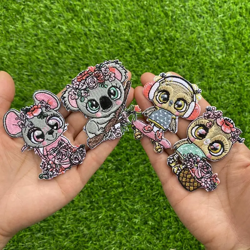 Cartoon Unicorn Embroidered Patches for Kids T-Shirt: Iron-on Animal Patch Sticker Applique image 4