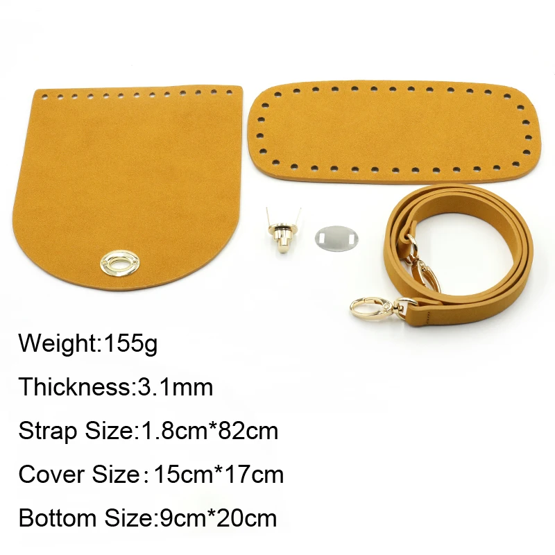 Handmade Leather Bag Strap Handbag Woven Set High Quality Bag Bottoms With Hardware Accessories for DIY Shoulder Handbag