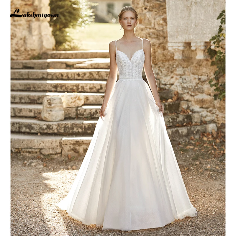 

Summer Bohomian Bridal Wedding Dresses Off Shoulder Sweetheart Wedding Gowns for Bride Robe De Mariage Lakshmigown