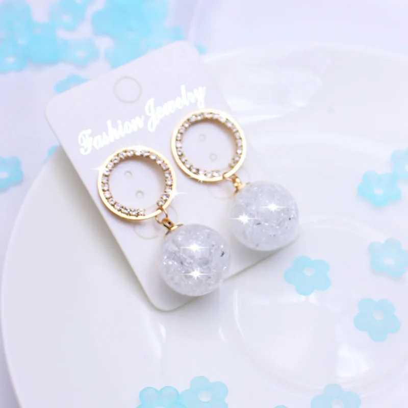 Блестящие боковые новые женские модные брендовые ювелирные изделия акриловые