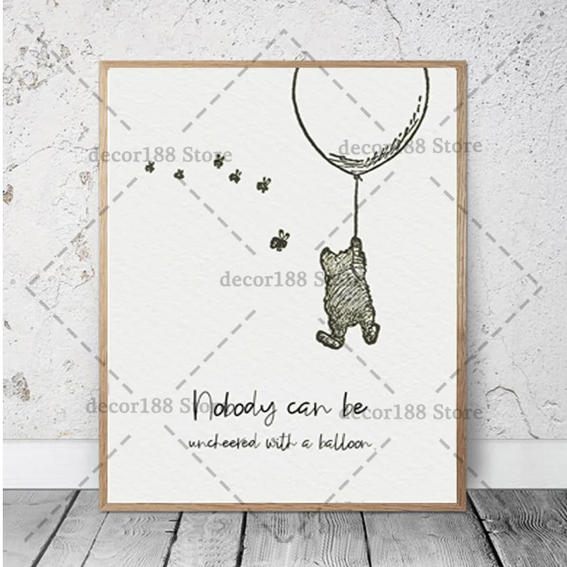 Disney холст картины вини пух из мультфильма плакаты фильм детской детский ночник