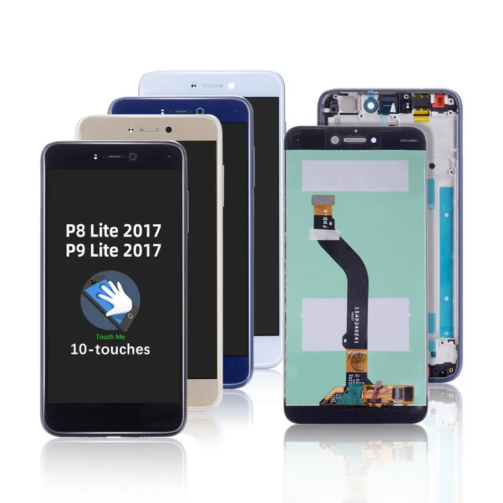 Сенсорный экран в сборе для huawei P8 Lite 2017 дисплей Замена на рамке ЖК с рамкой| |