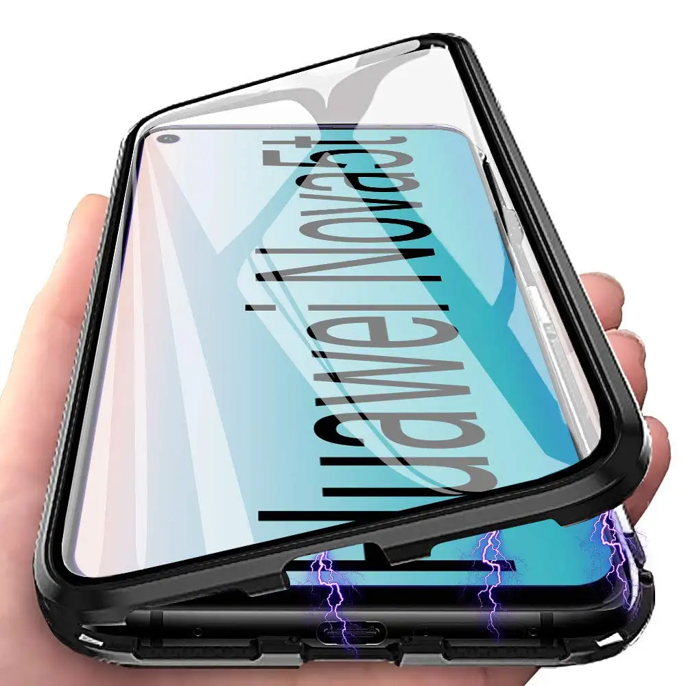 

Magnetic Case for Huawei Nova 5T 6 7 SE 7i 5i 5 7 8 Pro Cover Metal Bumper Double Sided Tempered Glass 360° Protective Funda
