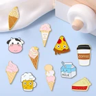 Креативная модная мультяшная брошь с изображением мороженого кофе капли отворот брошь значок джинсовая сумка подарок мужчине женщине модное украшение