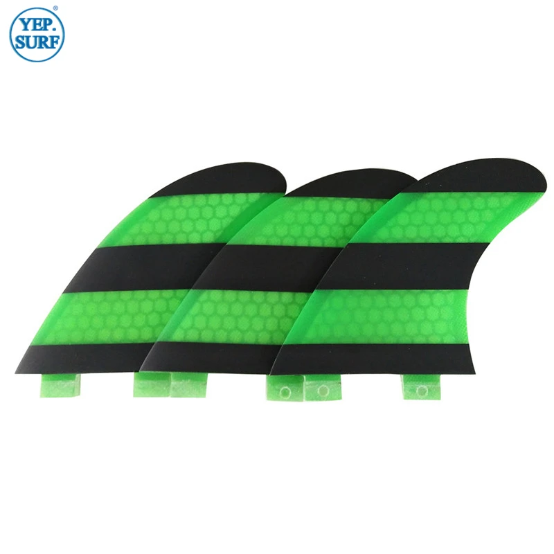 Surfboard Fin Double Tabs L Fins Green and Black Honeycomb Fiberglass in Surfing | Спорт и развлечения