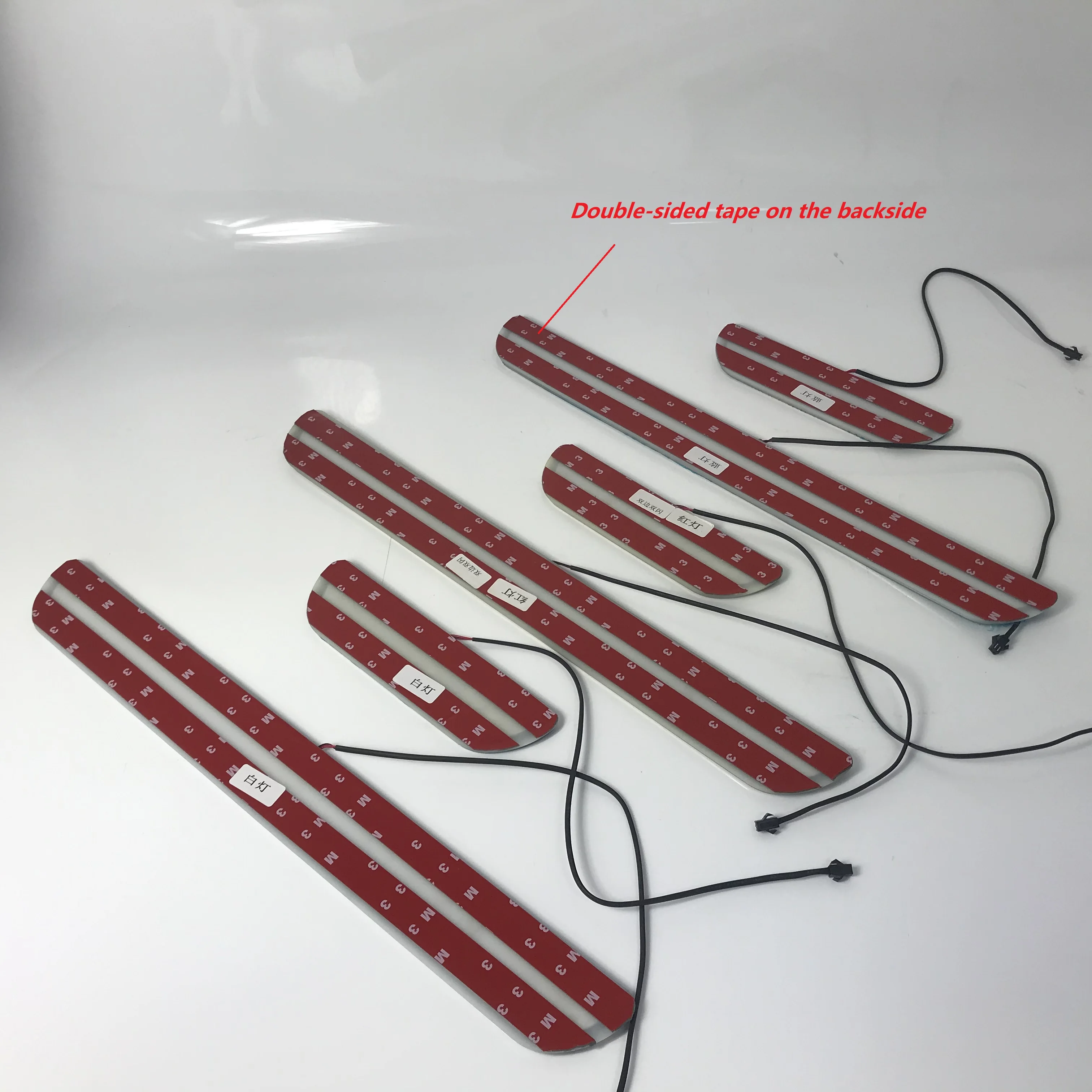 

RQXR led stainless steel overlay acrylic door scuff for mazda 6 atenza moving door sill plate lining decorative light,4pcs