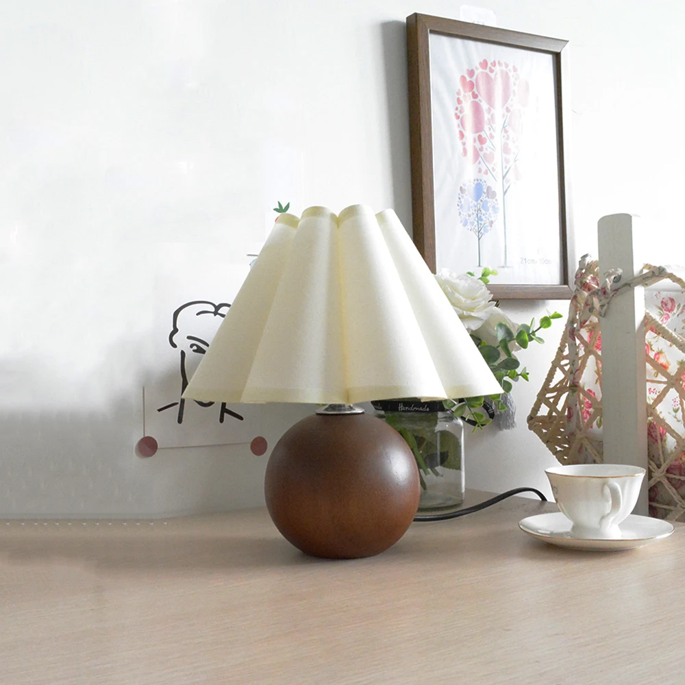 Прикроватные настольные лампы лепестковая круглая белая ночная подставка 3