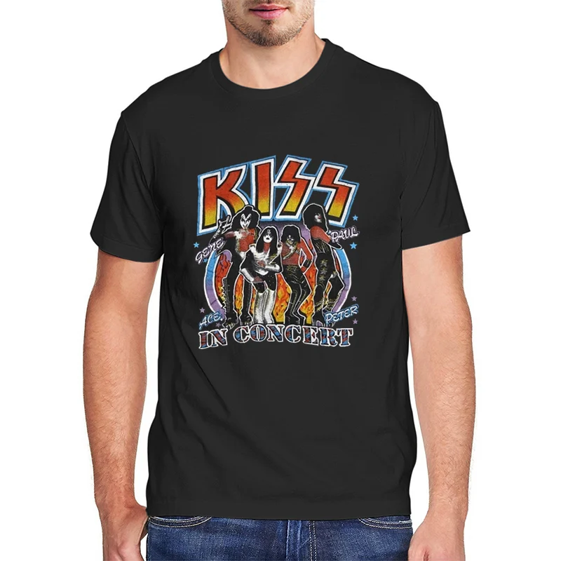 

Новая классическая футболка Kiss рок-группы, Мужская одежда, женские топы, футболка в стиле Харадзюку, уличная одежда большого размера d, подар...