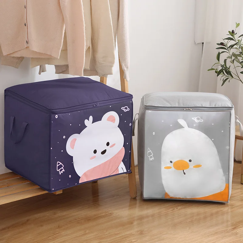 

Reusable Moving and Finishing Storage Bag Non-woven Cotton Quilt Bag Household Clothing Dust-proof and Moisture-proof Finishing