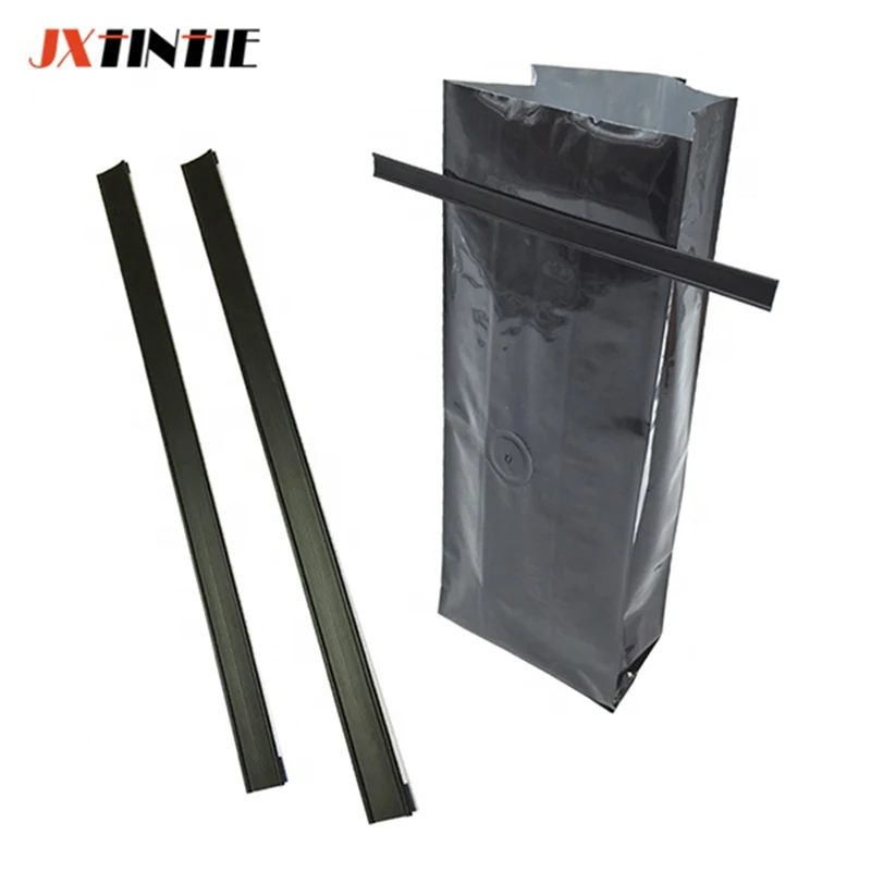 

2000PCS 18CM Black Self-adhesive Plastic Tin Ties For Coffee Bag Self-Sealing Reusable Peel and Stick Strip For Packaging Bag