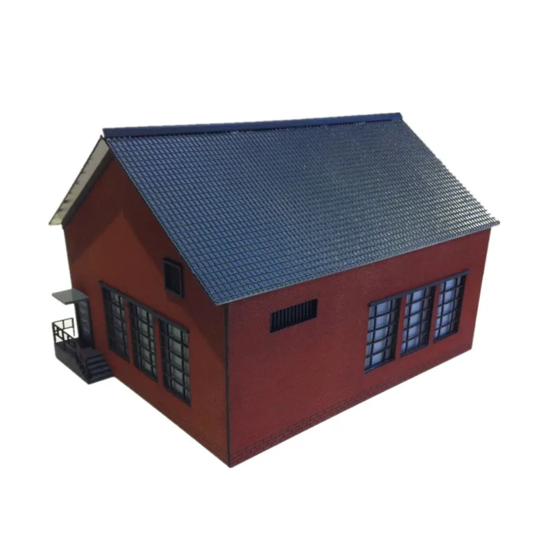 

HO Scale Railway Warehouse Station Room DIY Sand Table Assemble Building Model 15*11*10cm