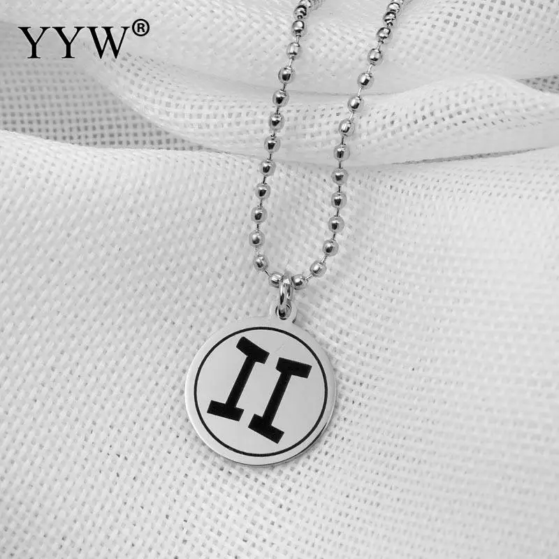 2 пряди Повседневный унисекс из нержавеющей стали свитер цепь ожерелье Созвездие