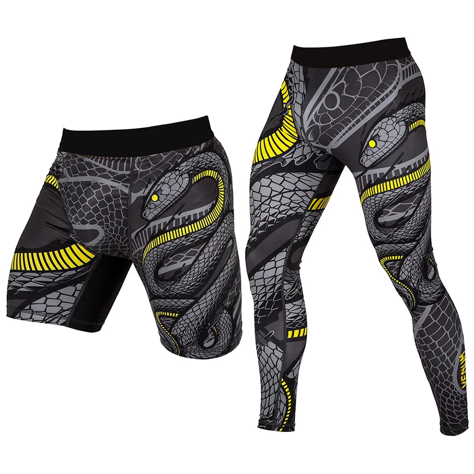 Snake Kick Boxing Mma Shorts Men mma Compression Pants Rashguard Boxe Thai Short Muay Crossfit Pant Fight Jerseys | Спорт и