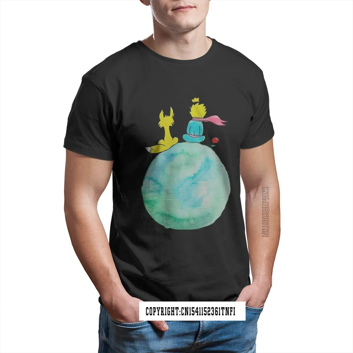 

The Little Prince About Life And Human Nature T-Shirt For Men Sit Homme Crew Neck 100% Cotton New Tops 2021