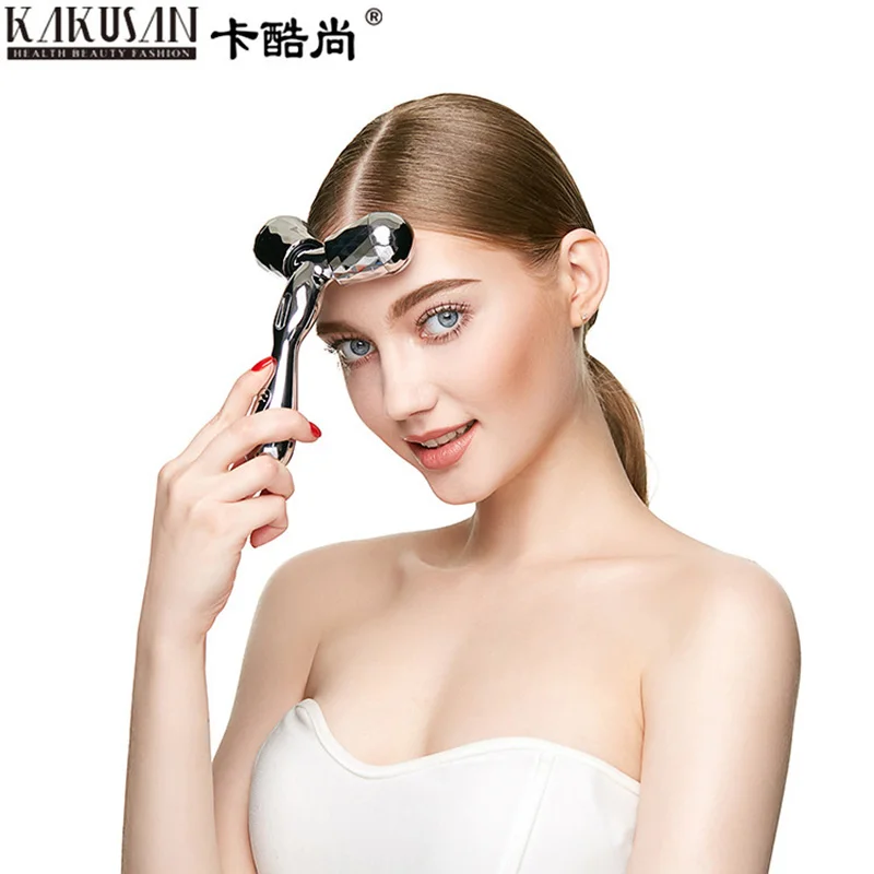 Japan kakusan Sloar Energy Microcurrent Face Massage Roller Facial Massager roller for Face Lift