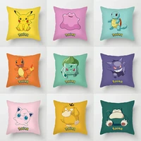 cartoon pokemon pikachu cushion case short plush decorative livingroom sofa couch throw pillows cover party supplies home decor