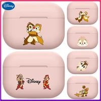 disney chip n dale for airpods 1 2 pro case protective bluetooth wireless earphone cover for air pods case air pod cases pink