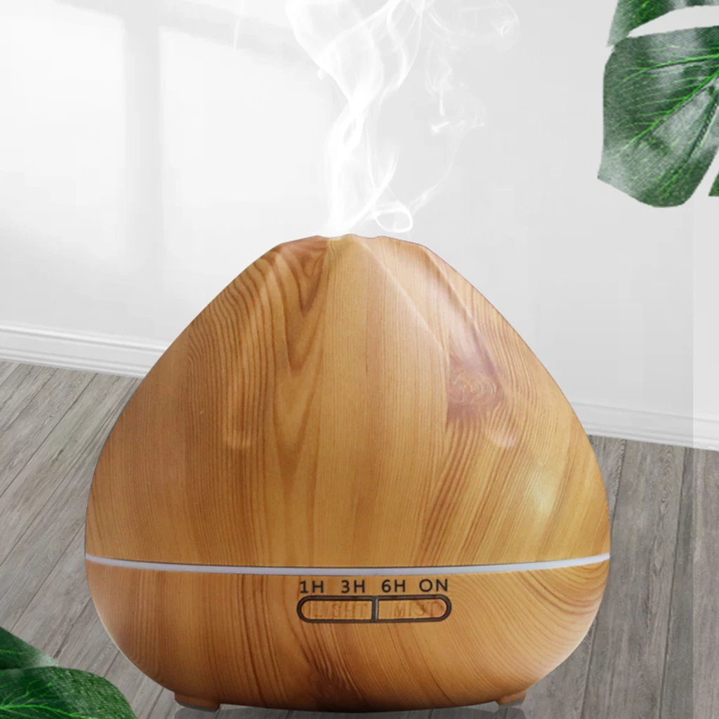 500ml Essential Oil Aroma Diffuser Wood Grain Sprayer Humidifier w/ 4 Timer for Yoga Home Office Bedroom | Красота и здоровье