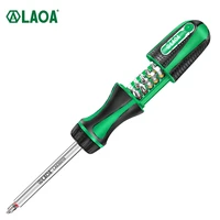 laoa multifunctional phillipsslotted quick ratchet screwdriver torx screwdriver hexagon set 10 types of bit made in taiwan