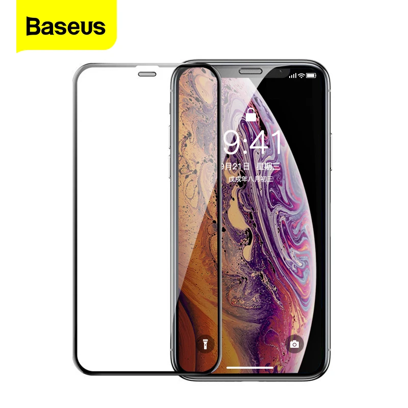 

Защитное стекло BASEUS для iPhone X/Xs/Xr/11/11 Pro с черной рамкой, с защитой от синего излучения