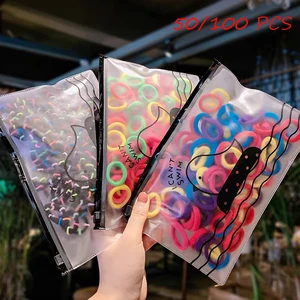 Резинки для волос Детские нейлоновые ярких цветов, 50100 шт.