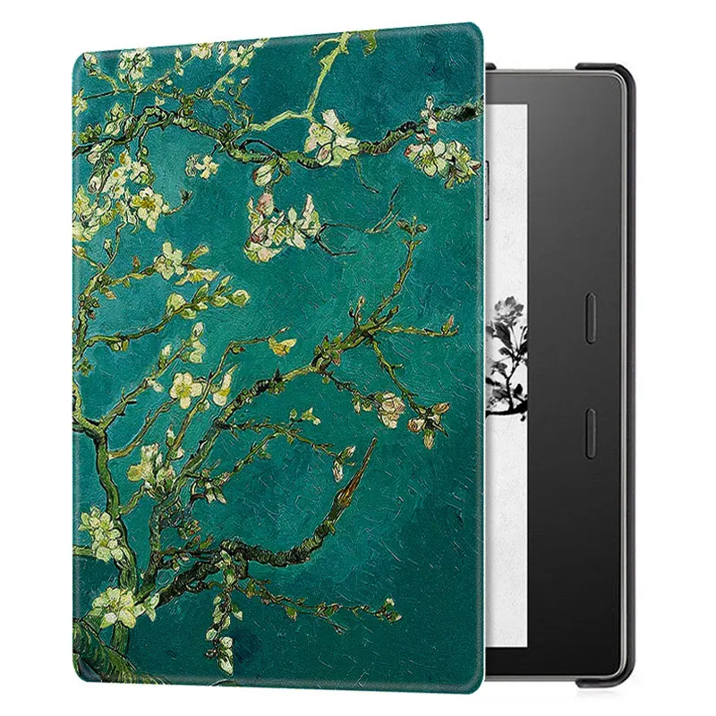 Чехол для Amazon All-new " Kindle Oasis e-Books(9th/10th Generation)-Ультра легкий смарт-чехол с функцией автоматического пробуждения/сна - Цвет: Apricot flower