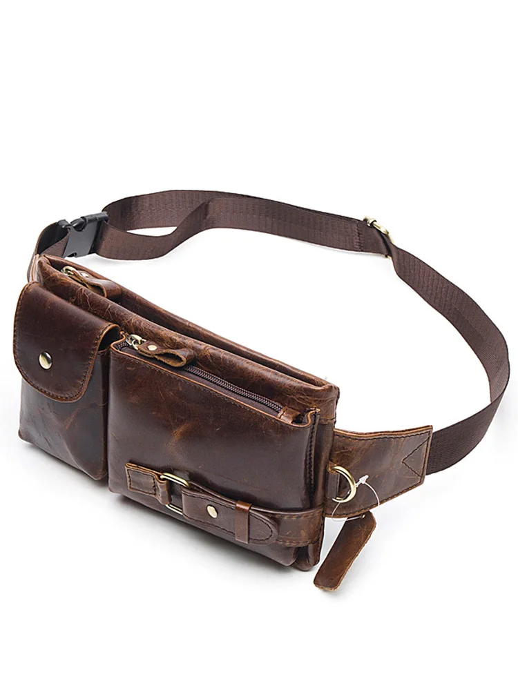 WESTAL сумка на пояс мужская Винтаж Натуральн...
