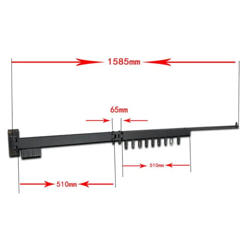 

Folding Wall Mounted Clothes Hanger Retractable Foldable Wall Hanging Drying Rack Indoor Balcony Outdoor Multi-function Drying