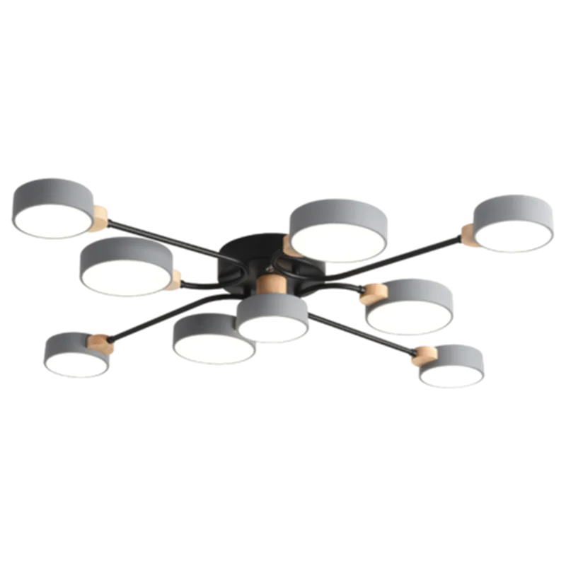 Новый дизайн 220V Светодиодный Люстра для Гостиная Новинка серый круглый