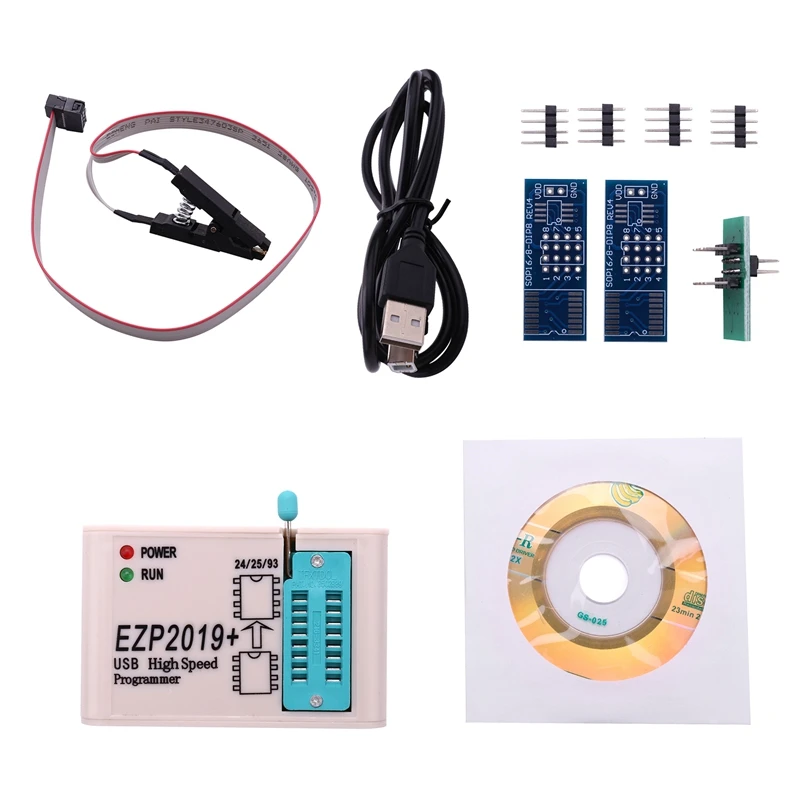 Последняя версия EZP2019 высокоскоростной USB SPI программатор поддерживает 24 25 93 EEPROM
