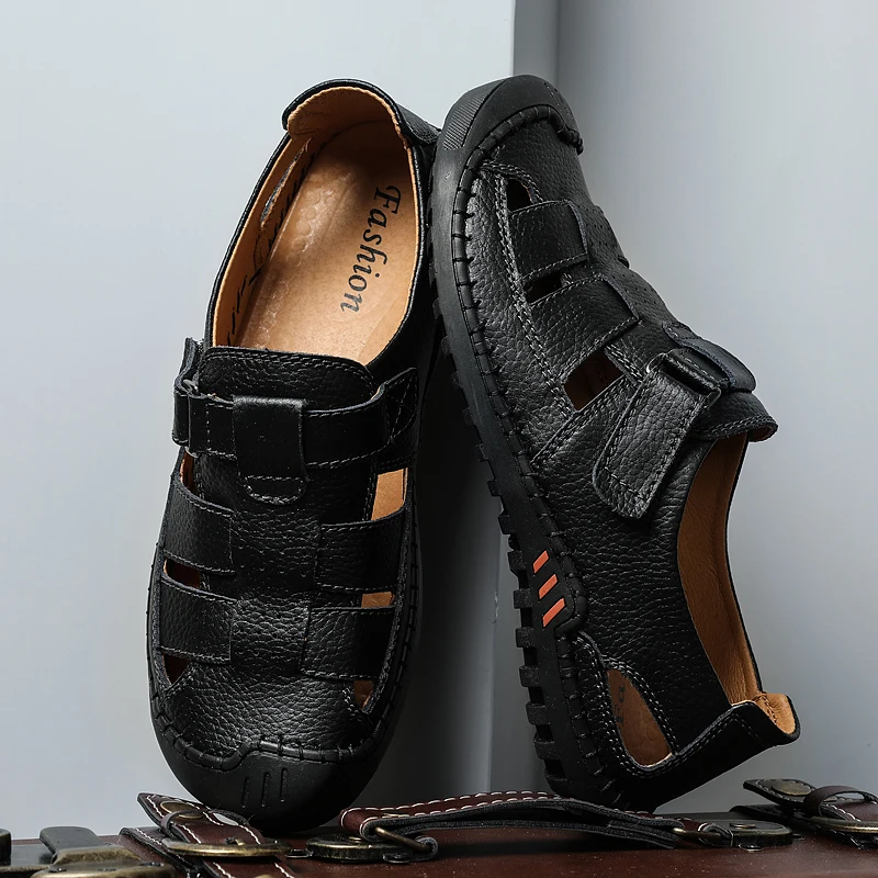 

Рабочие сандалии ete size; sandalle sandalia; Сезон лето; zandalias fashion cuir 2020; heren rasteira herren; Мужские сандалии