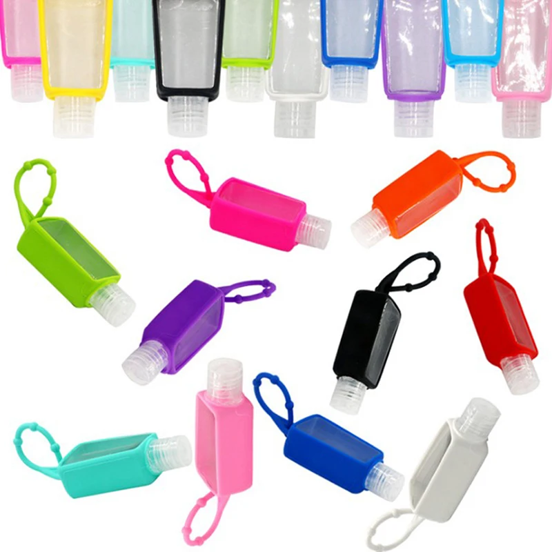 

1PCS 30ml Cute Cartoon Shape Silicone Mini Hand Sanitizer Detachable Cover Travel Portable Refillable Bottle