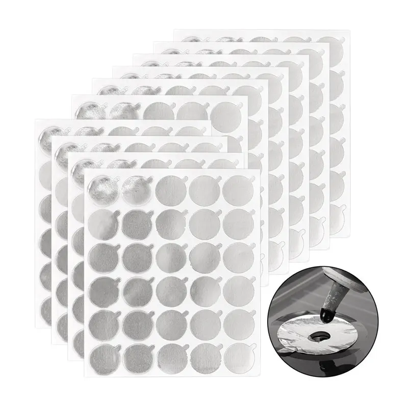 

300pcs Disposable Eyelash Glue Holder Foil Pallet Eyelash Extension Glue Pads Paper Sticker Beauty Makeup Tools size 2.1cm
