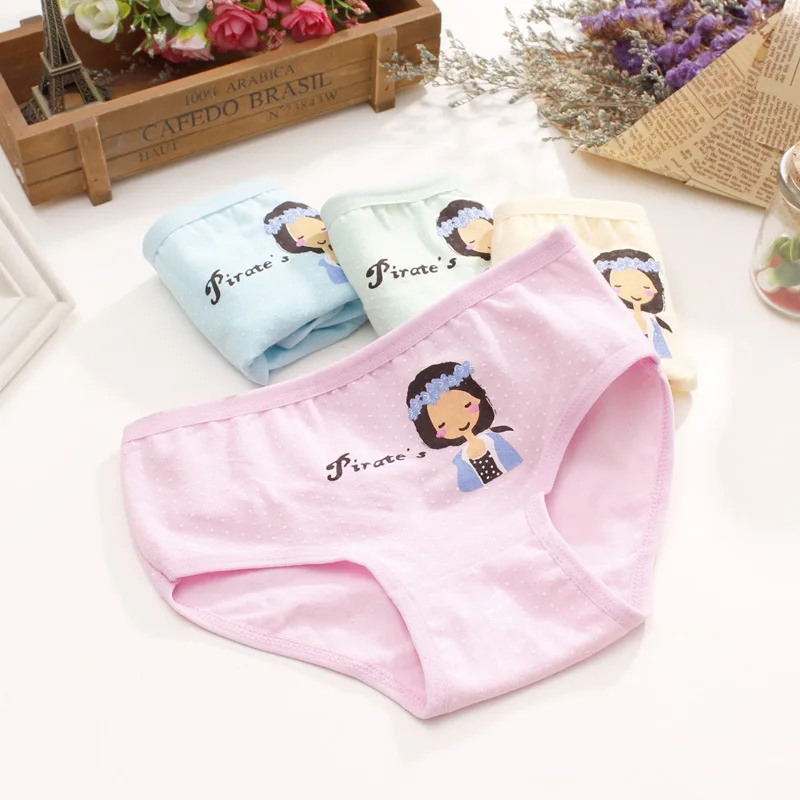 

6Pcs/lot Cotton Kids Girls Underwear Cute Cartoon printing Bear Panties Children's Girl Boxer Pants Baby Underpants For 2T-10T