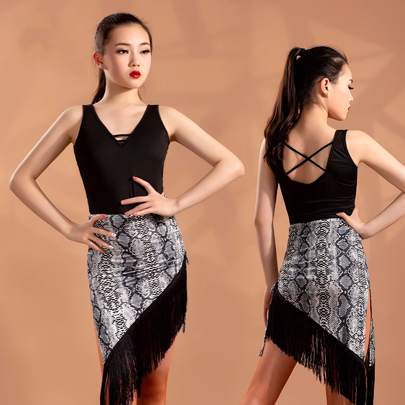 Одежда для латиноамериканских танцев женский жилет топы с открытой спиной
