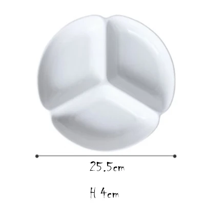 plate-10 inch white Японский разделенный поднос разделенная тарелка для завтрака для обеда ужина Heatable керамическая тарелка для домашнего отеля ресторана шуол - Цвет: plate-10 inch white