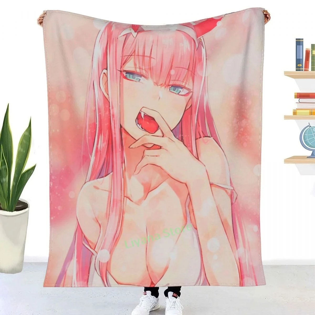 

Zero Two DITF Throw Blanket 3D printed sofa bedroom decorative blanket children adult Christmas gift